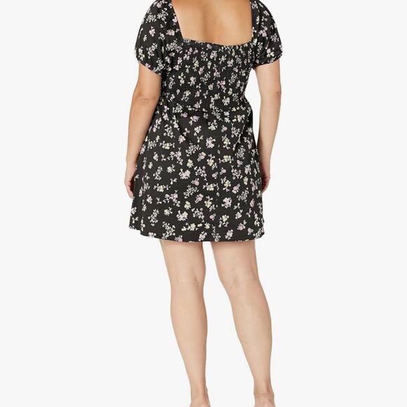 NWT CITY CHIC black summer denim ditsy dress M - Picture 2 of 7